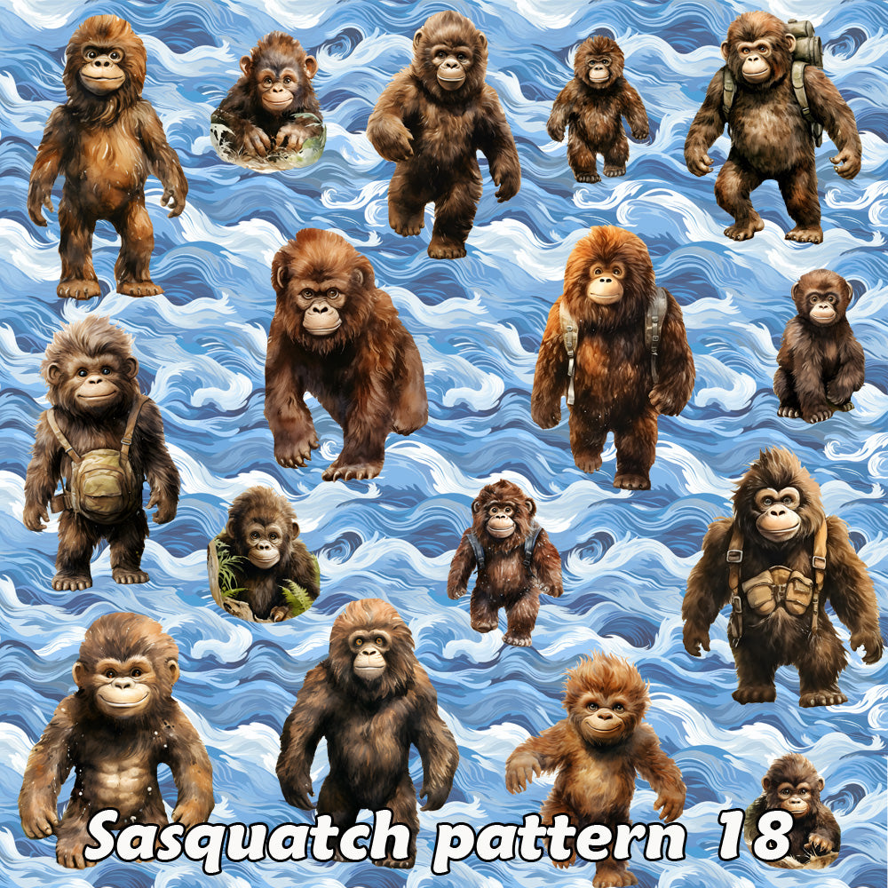 10 Bigfoot / Sasquatch Designs, Women’s 2 Piece Yoga Short Set