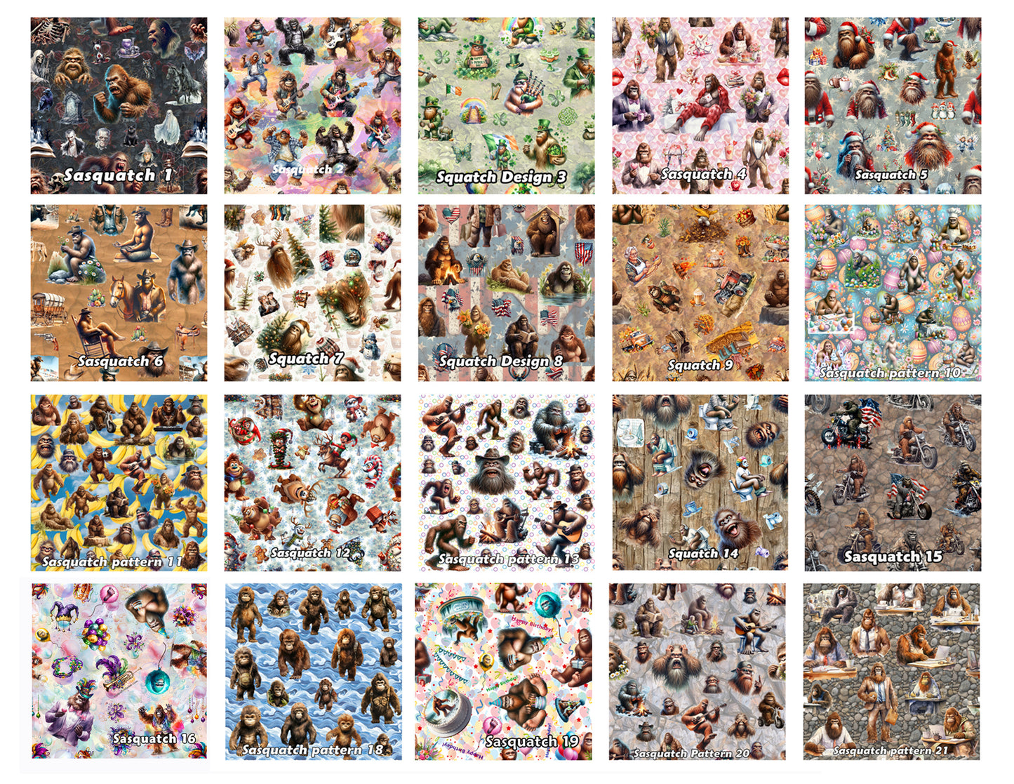 16 Sasquatch Designs, Kids Canvas Sneaker, Tennis Shoes