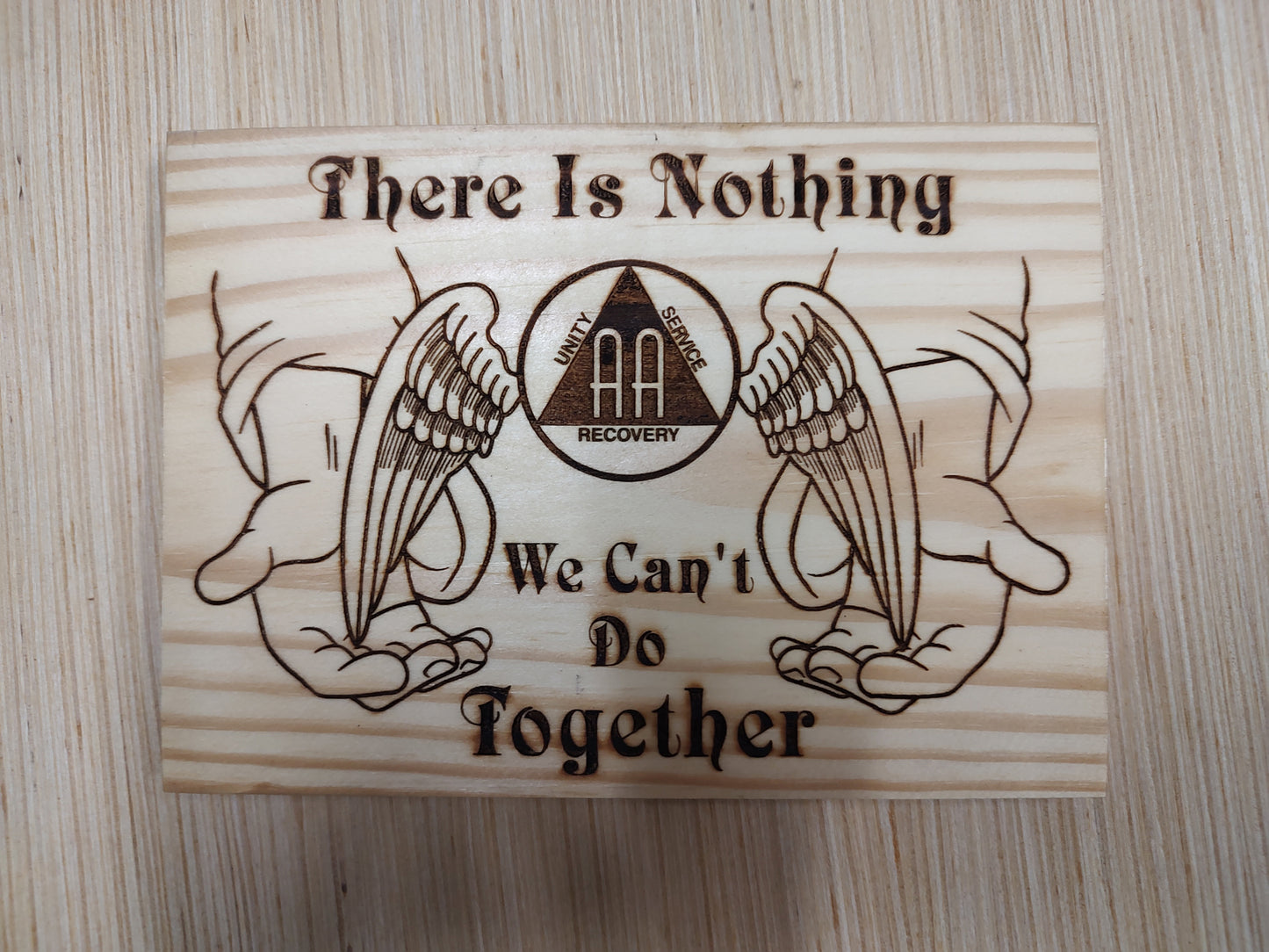 5" x 7" Pine Plaque Sign, Alcoholic Anonymous Plaque 2