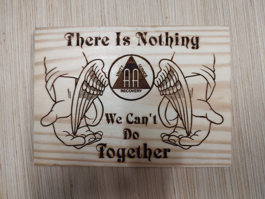 5" x 7" Pine Plaque Sign, Alcoholic Anonymous Plaque 2