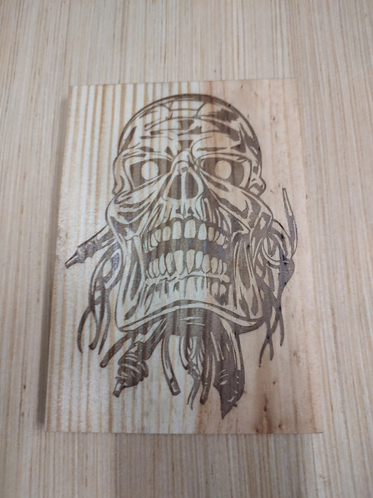 5" x 7" Pine Plaque Sign, Mummy Face