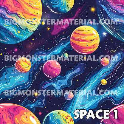 12 Galaxy / Outer Space Designs, Long Body Pillow Case