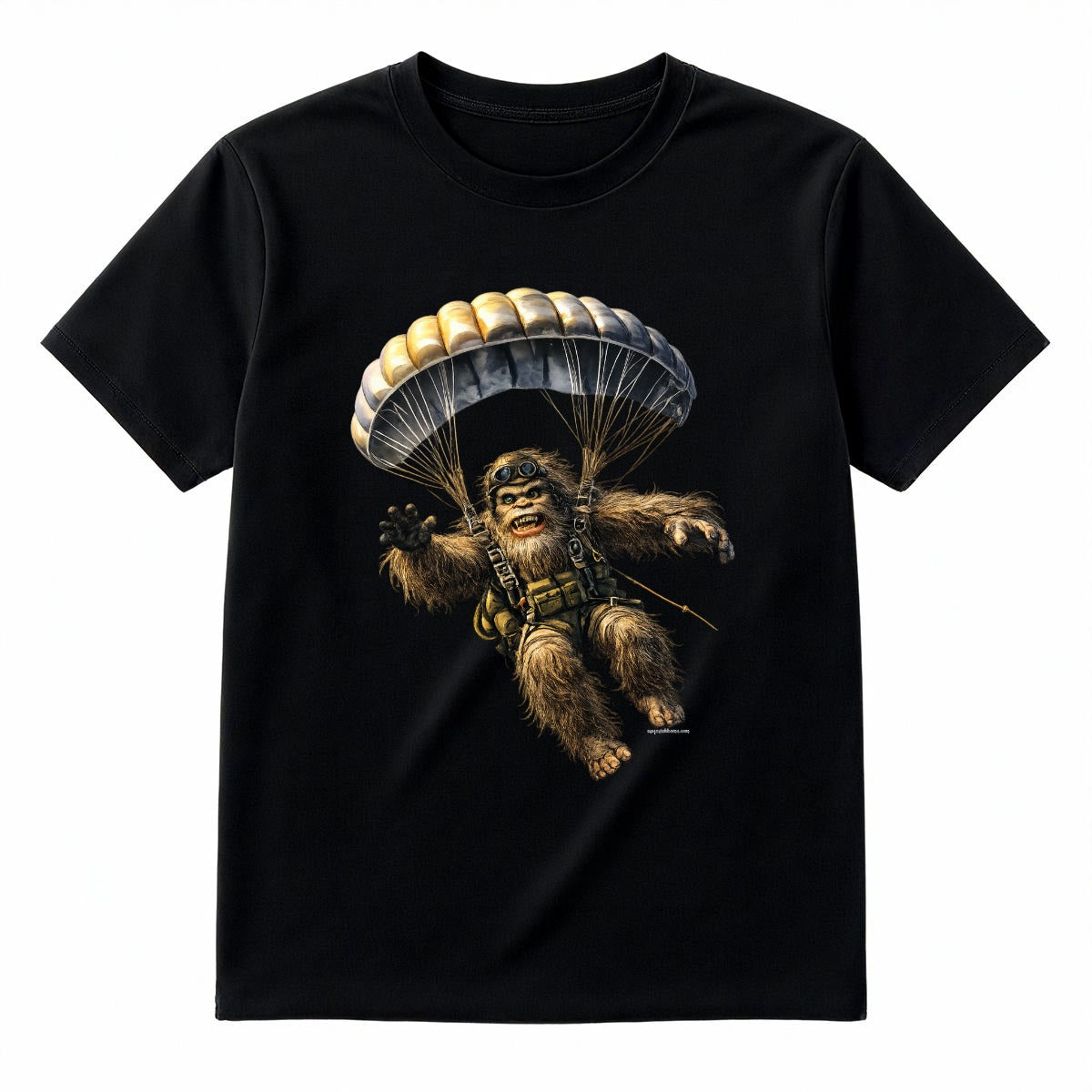 Bigfoot Sasquatch Paratrooper, Gildan 5000 T Shirt