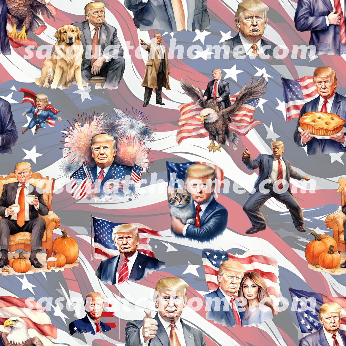 20 Donald Trump Designs Quilt Cotton Fabric