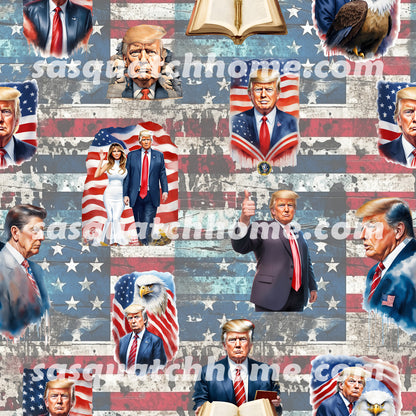 Donald Trump Cotton Fabric 1