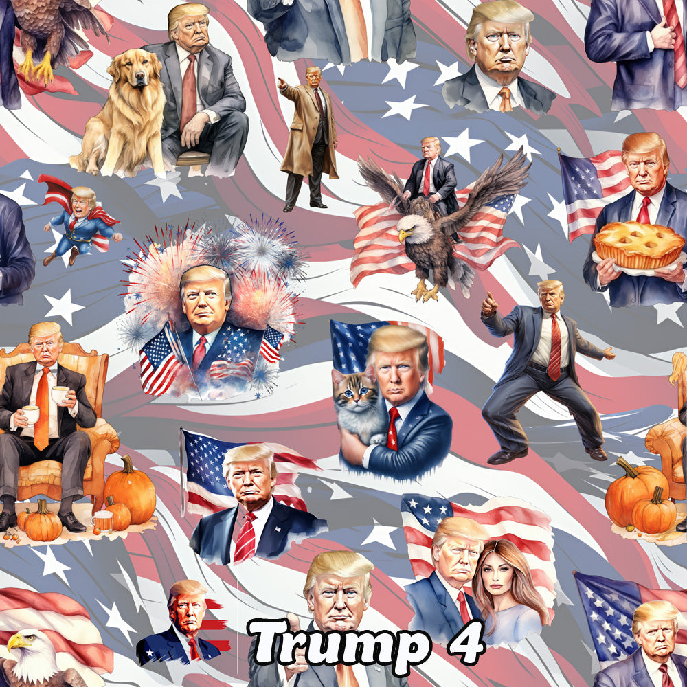 20 Donald Trump Designs, 8” Poly Ankle Socks
