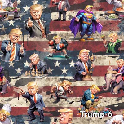 10 Donald Trump Designs, Men’s Polyester, pocketed, pajama Shorts