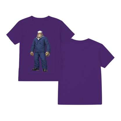 Bigfoot Sasquatch Navy ManGildan 5000  T-Shirt