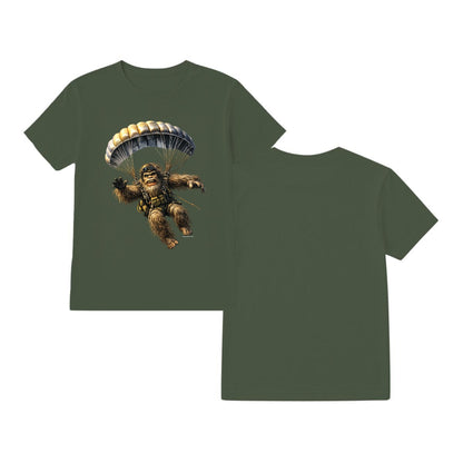 Bigfoot Sasquatch Paratrooper, Gildan 5000 T Shirt