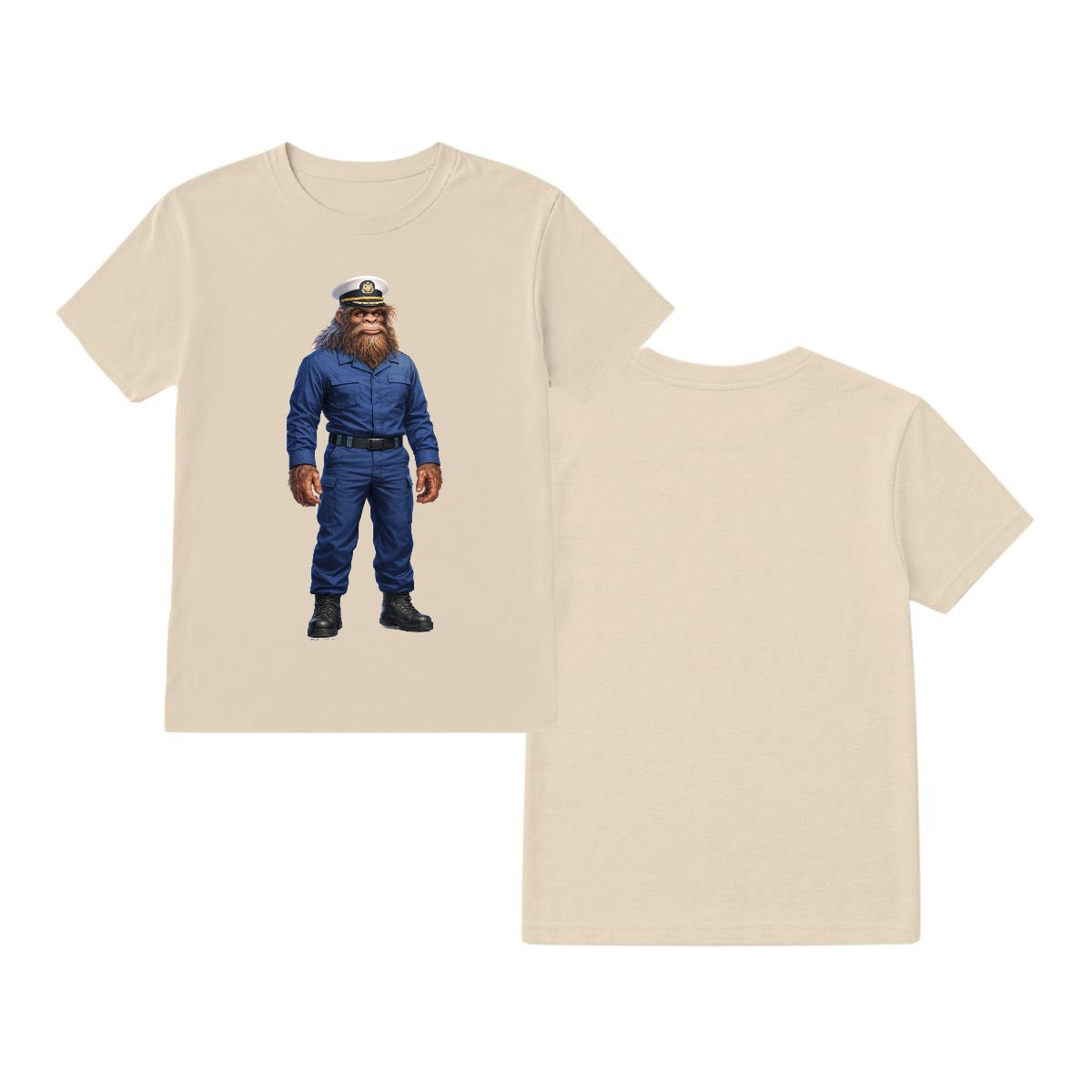 Bigfoot Sasquatch Coast Guard T-Shirt Gildan 5000 T Shirt