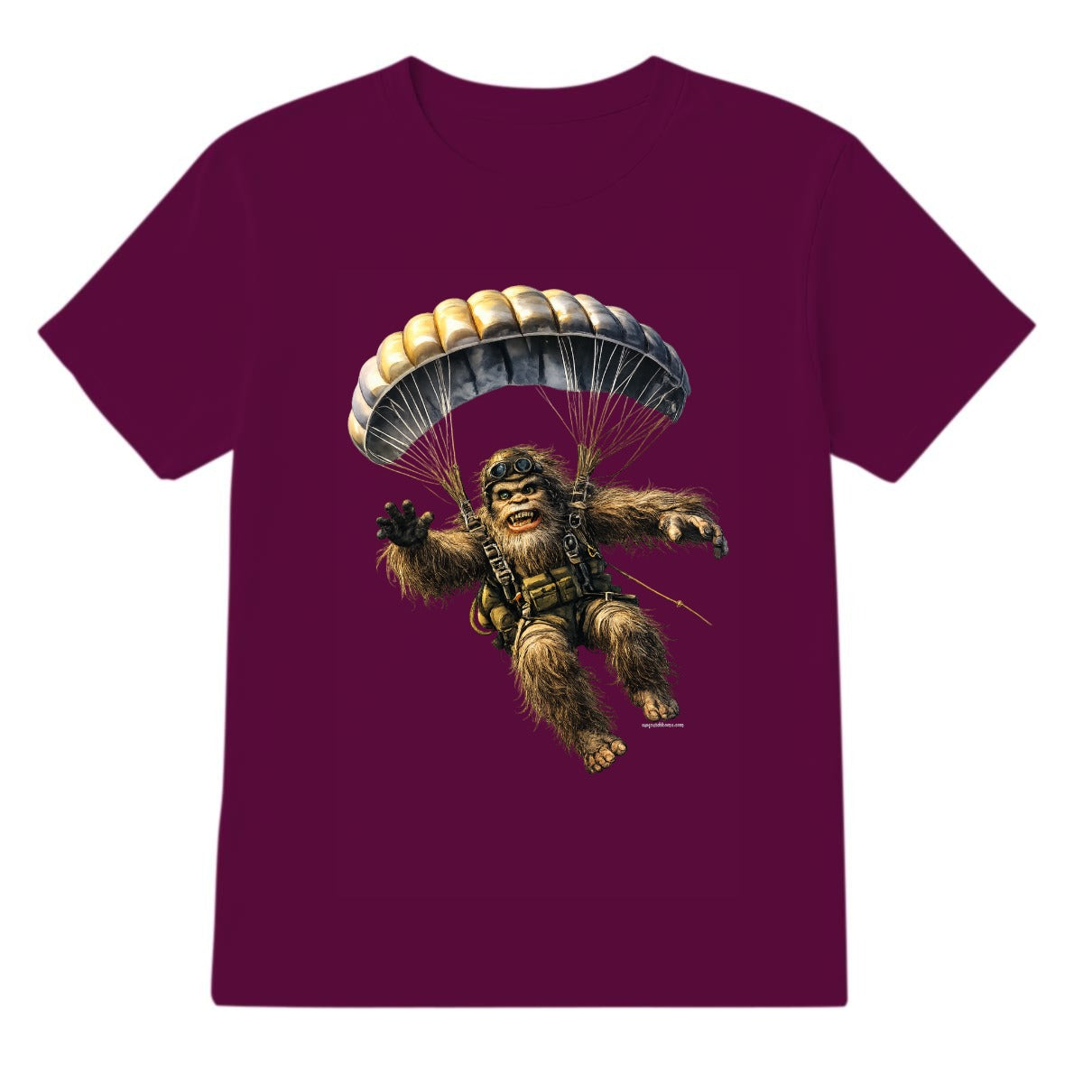 Bigfoot Sasquatch Paratrooper, Gildan 5000 T Shirt