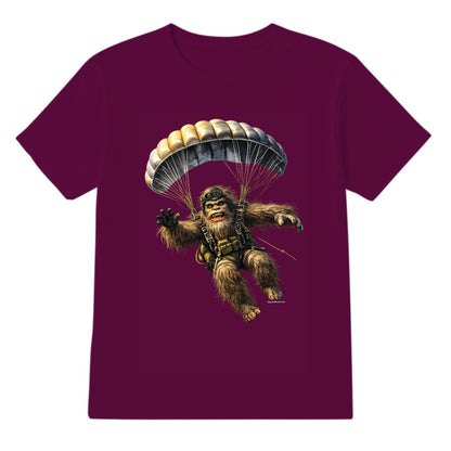 Bigfoot Sasquatch Paratrooper, Gildan 5000 T Shirt