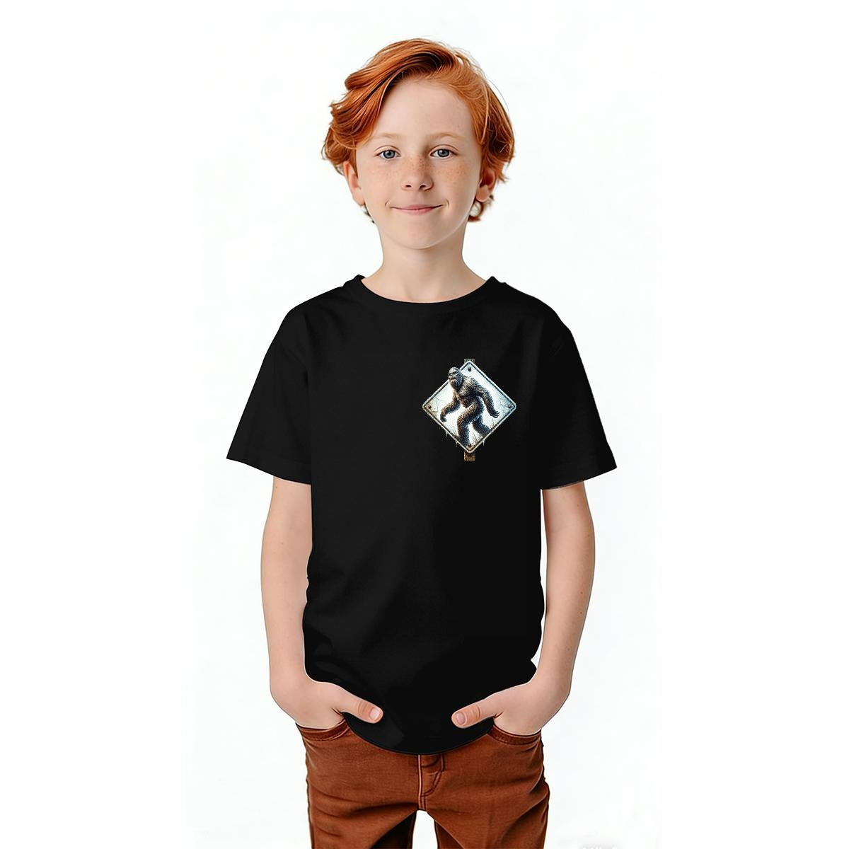 Bigfoot Sasquatch Designs, Kid’s Double Sided Gildan 5000B T Shirt